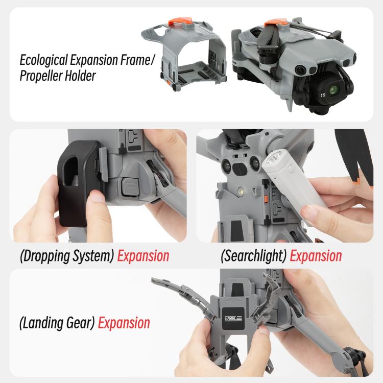 For DJI Mini 5 Pro STARTRC Spider-Leg Heightened Landing Gear Training Rack, Eco-Compatible  - Grey