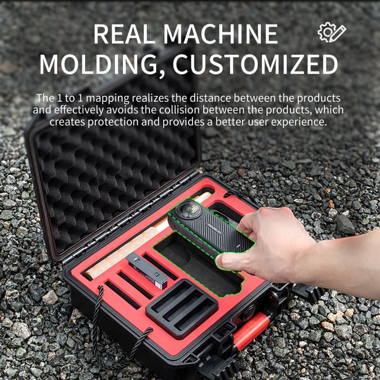 For Insta360 X4 STARTRC Waterproof EVA ABS Dual-layer Suitcase Storage Box  - Black