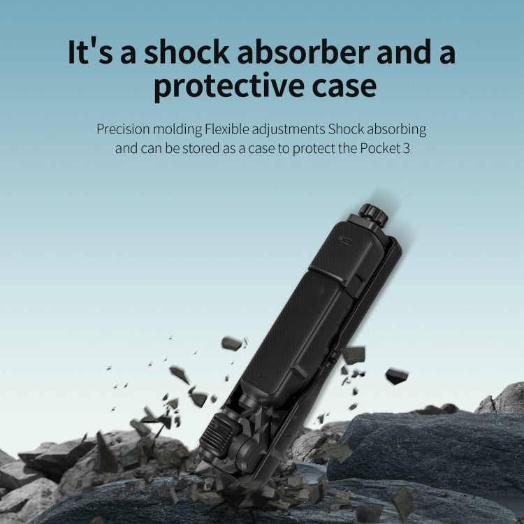 For DJI OSMO Pocket 2 STARTRC Shock Absorbing Step Reducer Carrying Case Storage Bag Box  - Black