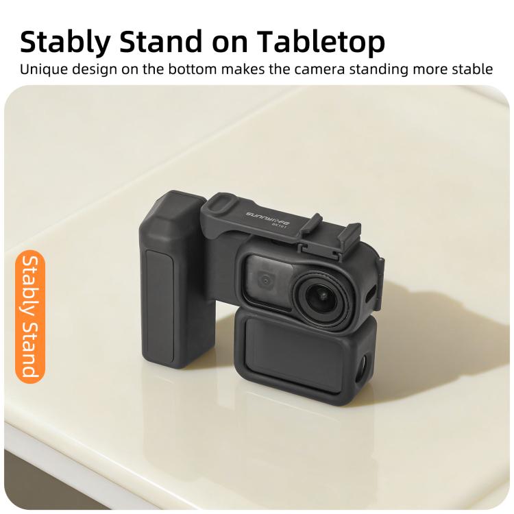 For DJI Osmo Nano Sunnylife Integrated Street Photography Handle Ergonomic Hand Grip Quick Release Shutter Handle  - Black
