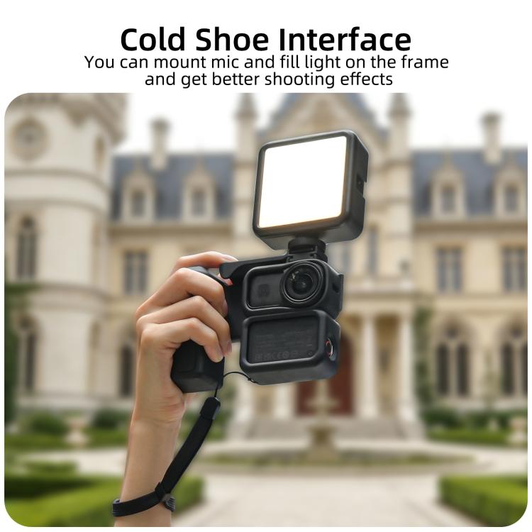 For DJI Osmo Nano Sunnylife Integrated Street Photography Handle Ergonomic Hand Grip Quick Release Shutter Handle  - Black