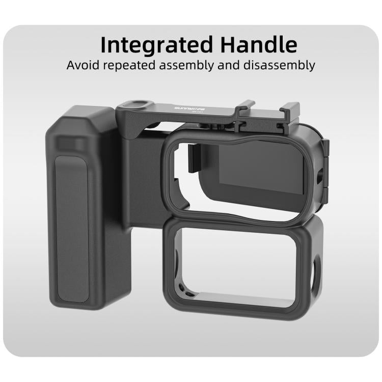 For DJI Osmo Nano Sunnylife Integrated Street Photography Handle Ergonomic Hand Grip Quick Release Shutter Handle  - Black