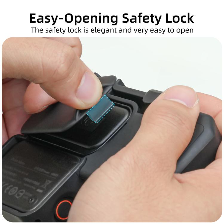 For DJI Osmo Nano Sunnylife Integrated Street Photography Handle Ergonomic Hand Grip Quick Release Shutter Handle  - Black