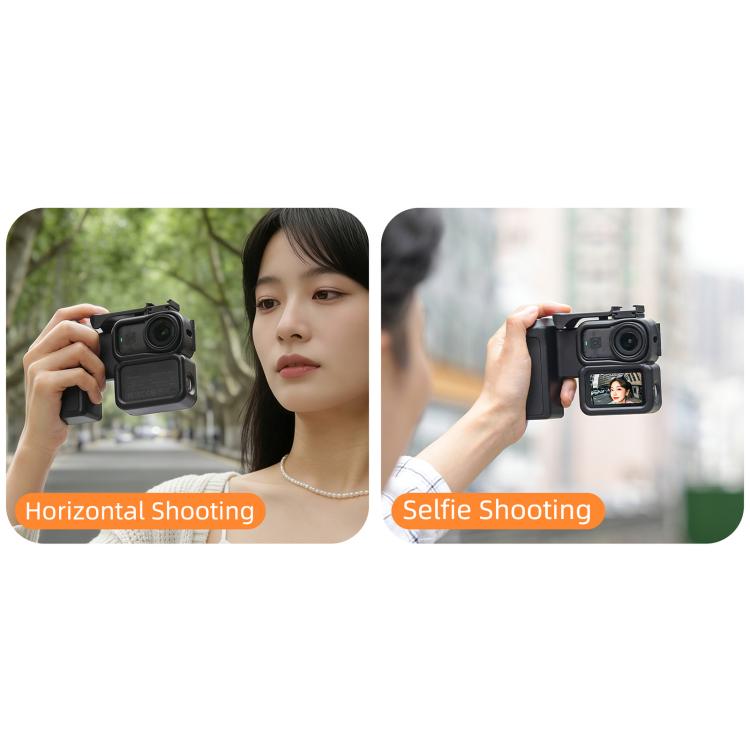For DJI Osmo Nano Sunnylife Integrated Street Photography Handle Ergonomic Hand Grip Quick Release Shutter Handle  - Black