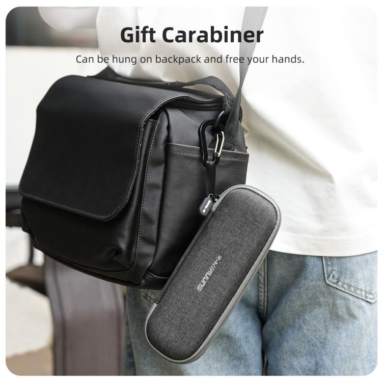 For DJI Osmo Pocket 4 / 3 Sunnylife Mini Carrying Case Handbag Portable Travel Case Protective Organizer Standard Combo Bags  - Grey