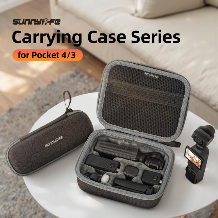 For DJI Osmo Pocket 4 / 3 Sunnylife Mini Carrying Case Handbag Creator Combo Bags  - Grey