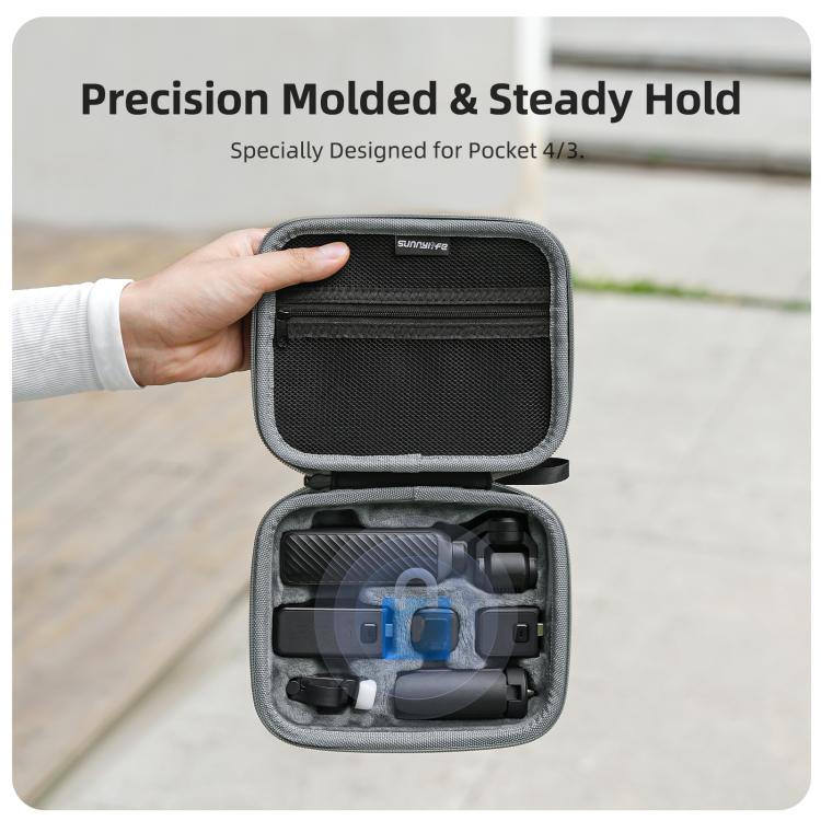 For DJI Osmo Pocket 4 / 3 Sunnylife Mini Carrying Case Handbag Creator Combo Bags  - Grey