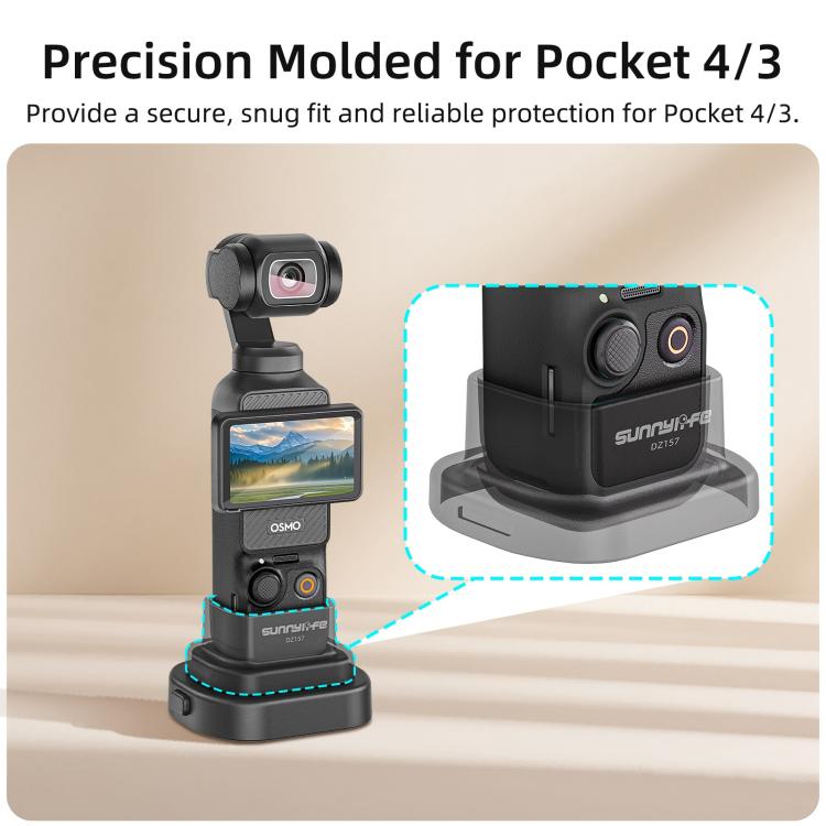 For DJI Osmo Pocket 4 / 3 Sunnylife Detachable Car & Desktop Base Stand Base Desktop Stabilizer Supporting Holder