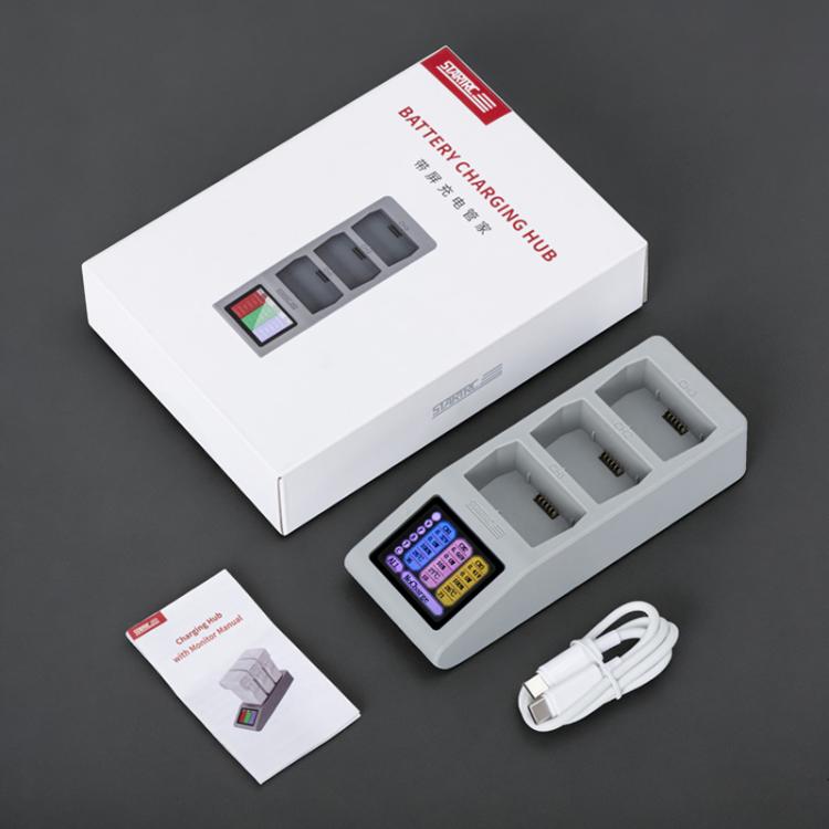 For DJI Mini 5 Pro Charging Butler Tri-Battery Charger Hub with Display Screen  - Grey