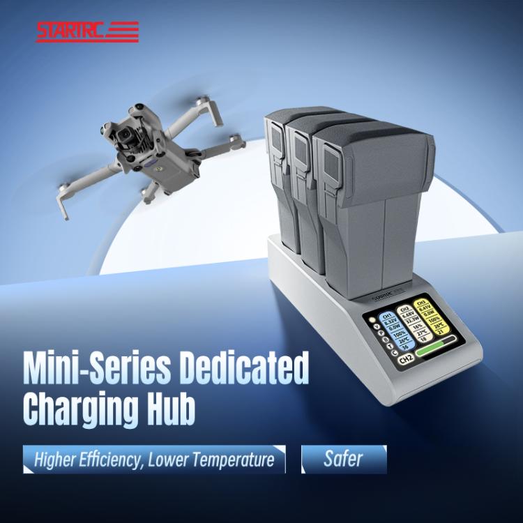 For DJI Mini 5 Pro Charging Butler Tri-Battery Charger Hub with Display Screen  - Grey