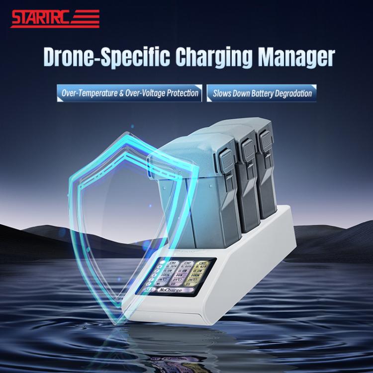 For DJI Mini 5 Pro Charging Butler Tri-Battery Charger Hub with Display Screen  - Grey