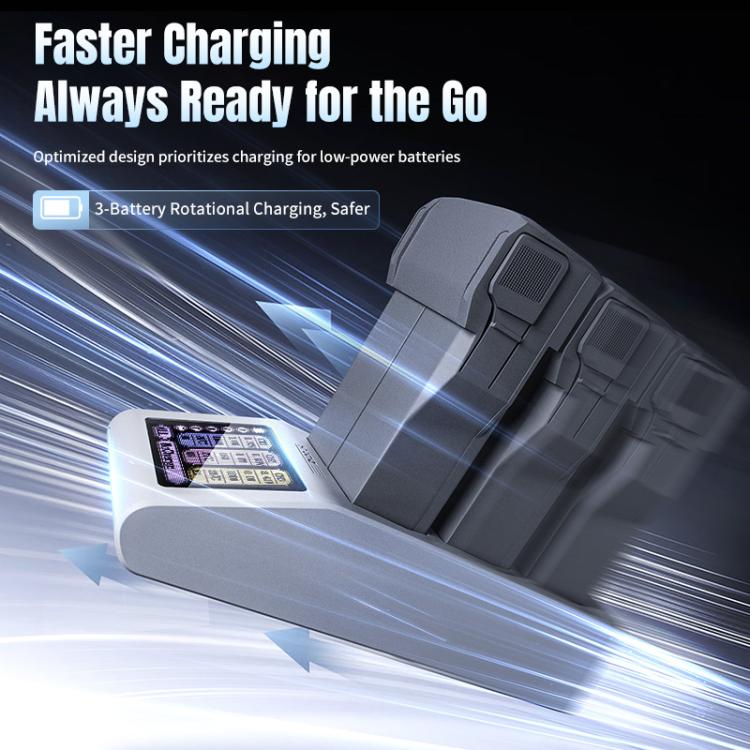 For DJI Mini 5 Pro Charging Butler Tri-Battery Charger Hub with Display Screen  - Grey