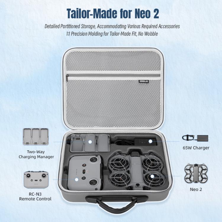 For DJI Neo 2 STARTRC Shoulder Storage Bag Handbag  - Grey