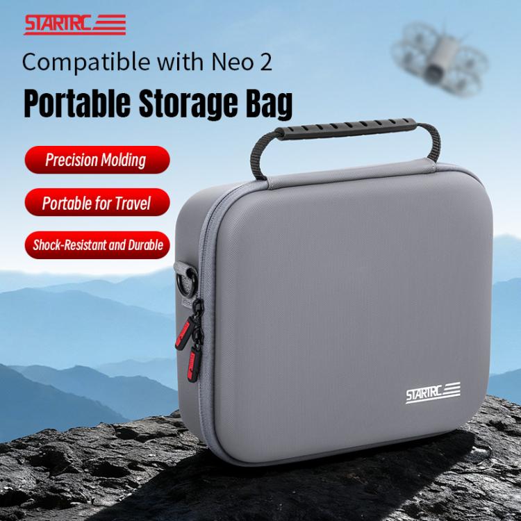 For DJI Neo 2 STARTRC PU Shoulder Storage Bag Drone Body Handbag  - Grey