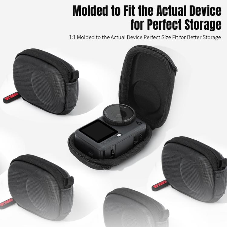 For DJI Osmo Action 6 STARTRC Camera PU Carry Box Storage Bag  - Black