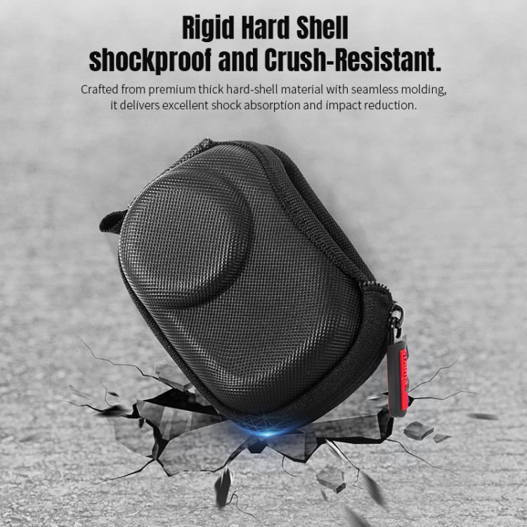 For DJI Osmo Action 6 STARTRC Camera PU Carry Box Storage Bag  - Black