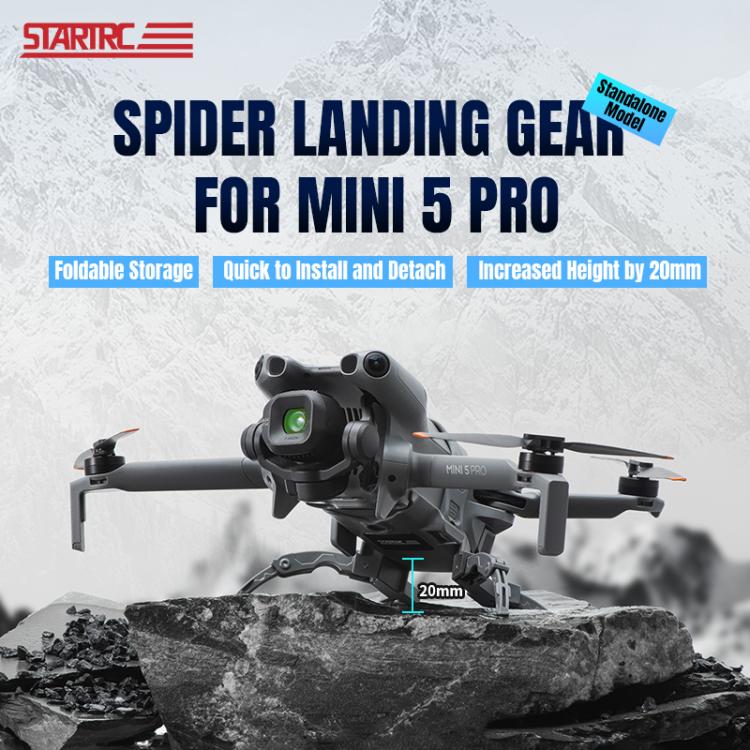 For DJI Mini 5 Pro STARTRC Independent Spider-Leg Heightened Landing Gear Training Rack  - Grey