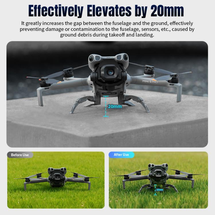 For DJI Mini 5 Pro STARTRC Independent Spider-Leg Heightened Landing Gear Training Rack  - Grey
