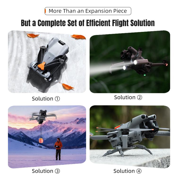 For DJI Mini 5 Pro STARTRC LED Light Air-Dropping System Thrower Parabolic  - Grey