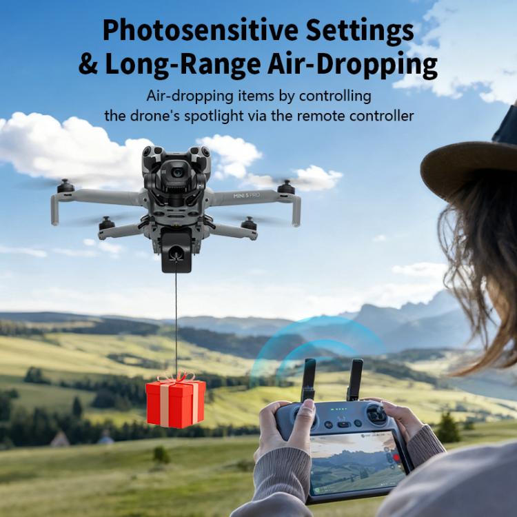 For DJI Mini 5 Pro STARTRC LED Light Air-Dropping System Thrower Parabolic  - Grey