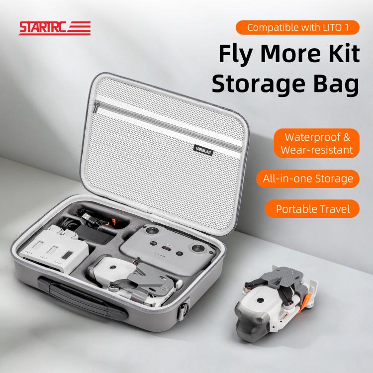 For DJI Lito 1 / X1 STARTRC Shoulder PU Storage Bag Handbag  - Grey