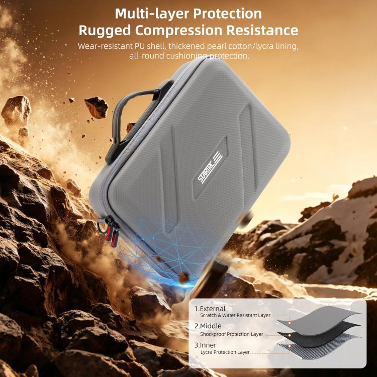 For DJI Lito 1 / X1 STARTRC Shoulder PU Storage Bag Handbag  - Grey