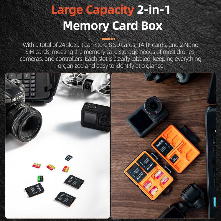 STARTRC V1 Flash Card Box SD / TF Memory Card Storage Case For DJI  - Black