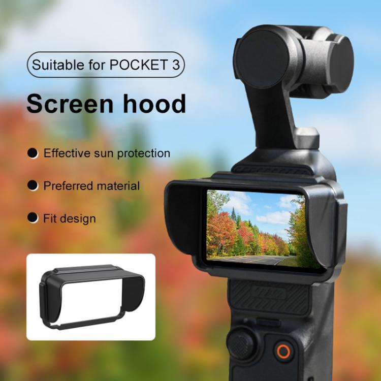 For DJI Osmo Pocket 3 BRDRC Sunshade Hood Screen Shade  - Black