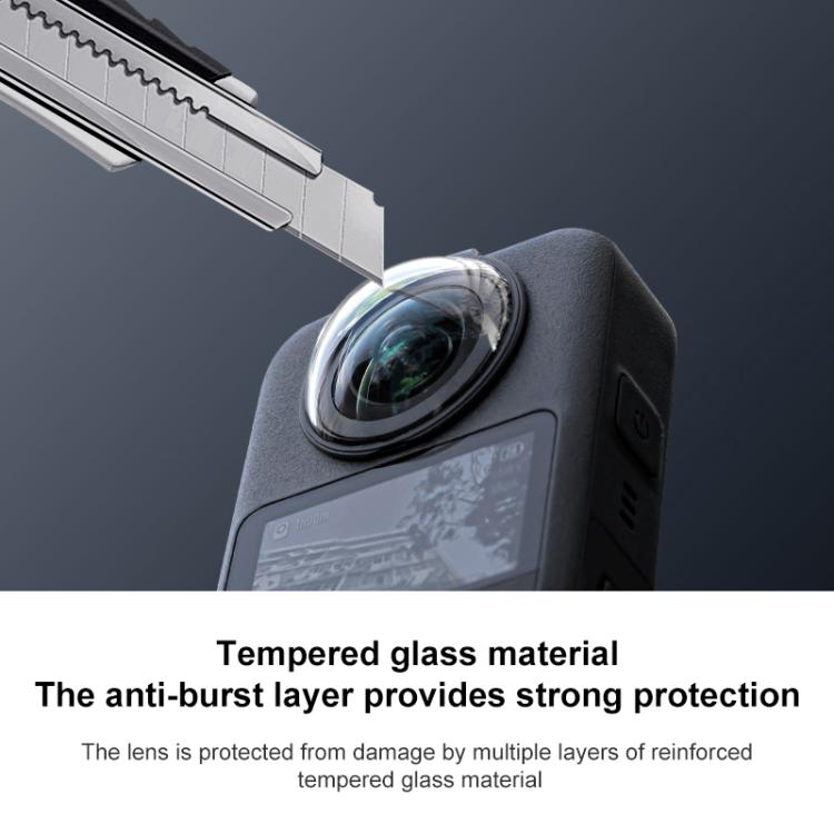For DJI Osmo 360 Camera Optical Tempered Glass Cover Protective Lens Guard  - Black