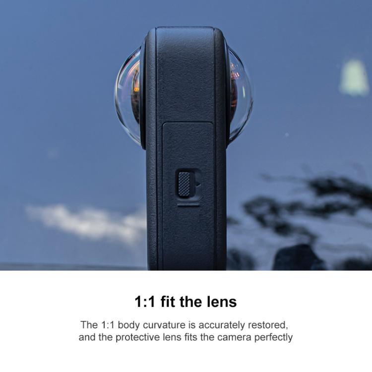 For DJI Osmo 360 Camera Optical Tempered Glass Cover Protective Lens Guard  - Black