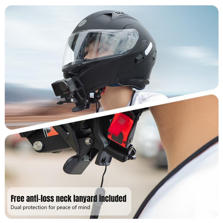 STARTRC Helmet Chin Mount Clip For GoPro, Insta360, DJI and Other Action Cameras  - Black