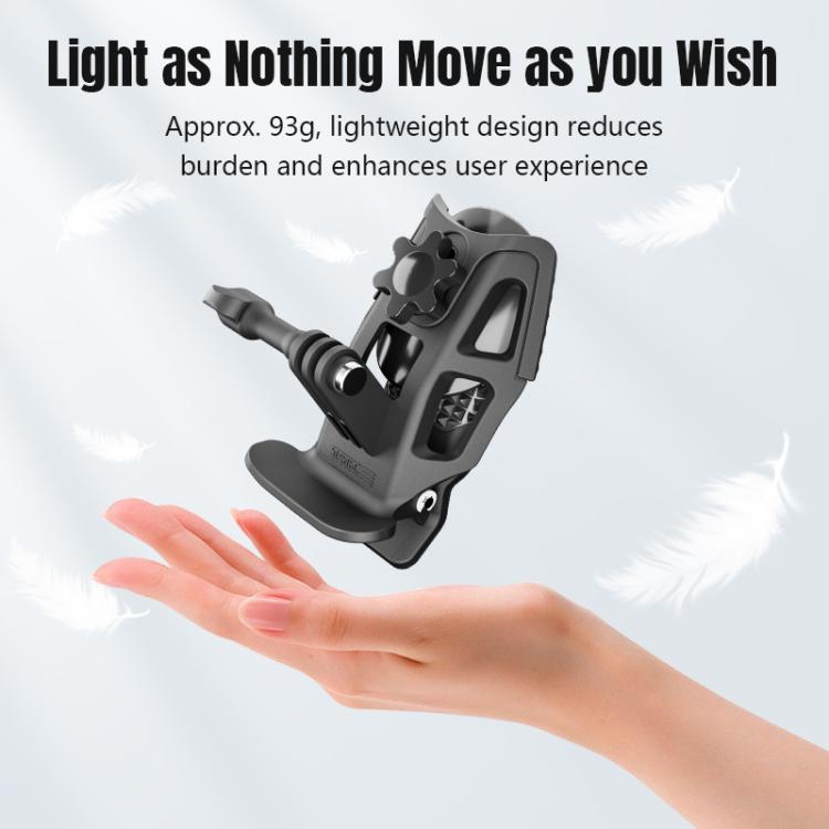 STARTRC Helmet Chin Mount Clip For GoPro, Insta360, DJI and Other Action Cameras  - Black