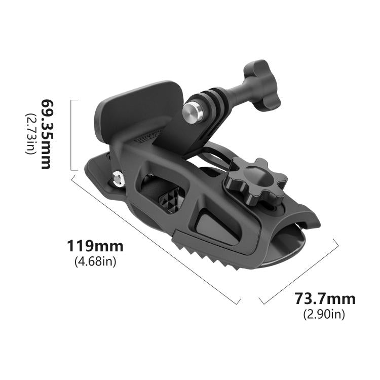 STARTRC Helmet Chin Mount Clip For GoPro, Insta360, DJI and Other Action Cameras  - Black