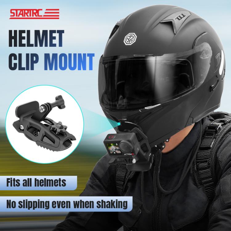 STARTRC Helmet Chin Mount Clip For GoPro, Insta360, DJI and Other Action Cameras  - Black