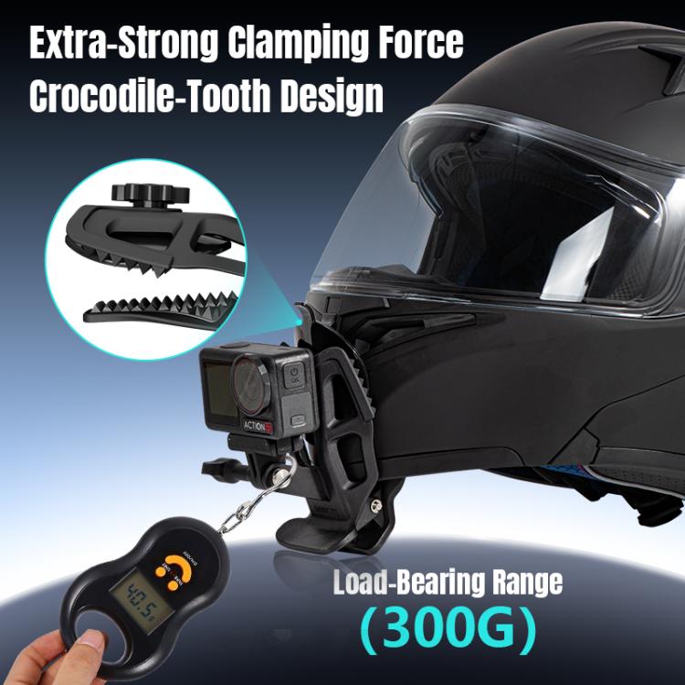 STARTRC Helmet Chin Mount Clip For GoPro, Insta360, DJI and Other Action Cameras  - Black