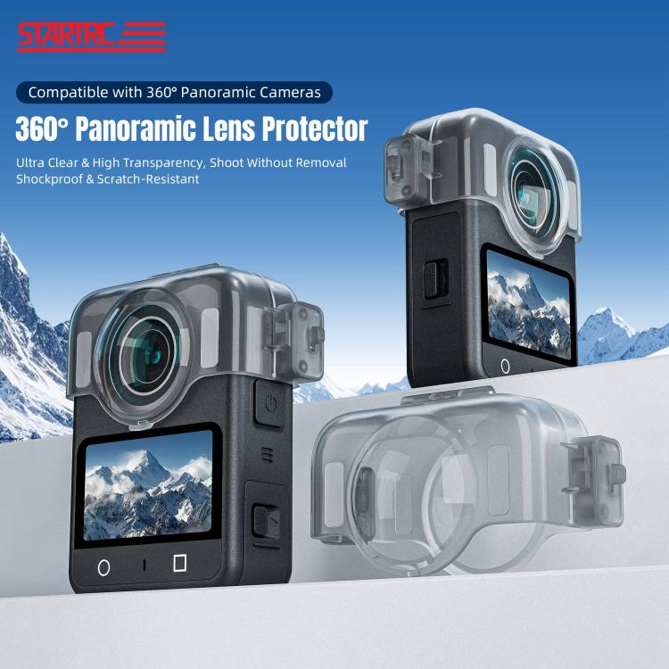 For DJI Osmo 360 STARTRC Dual-Lens Guard PC Protective Cover  - Transparent