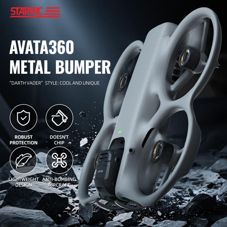For DJI Avata 360 STARTRC Gimbal Lens Anti-collision Plastic Guard Bumper  - Black