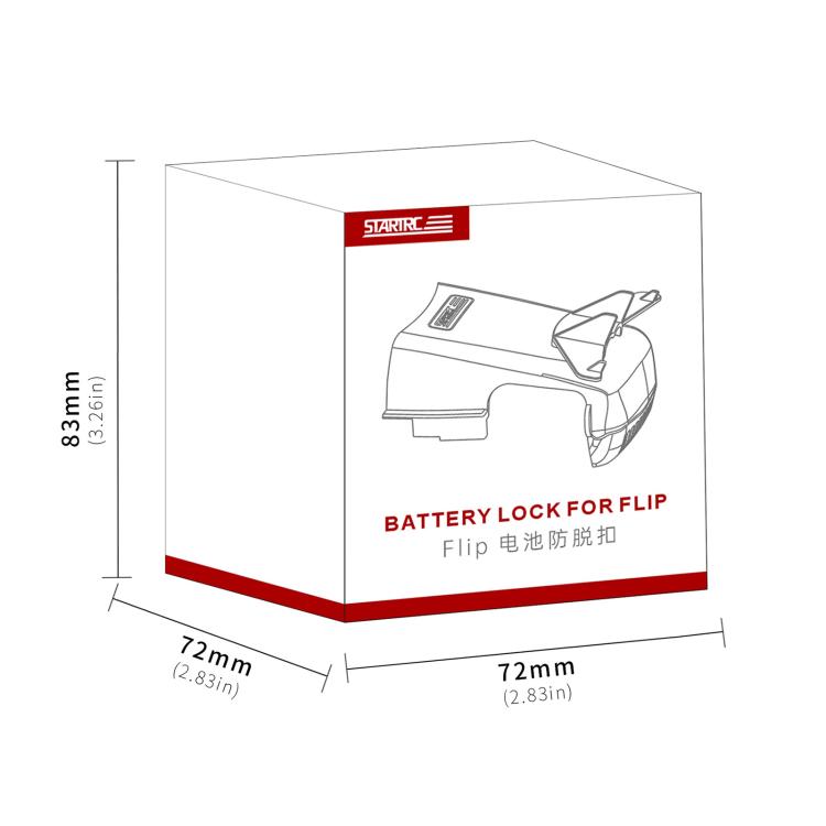 For DJI Flip STARTRC Battery Quick-release Flying Tail Cover  - Grey