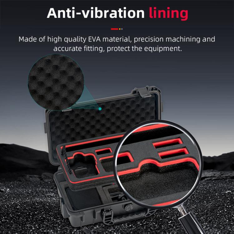 For DJI Osmo 360 STARTRC Waterproof EVA ABS Dual-layer Suitcase Storage Box  - Black