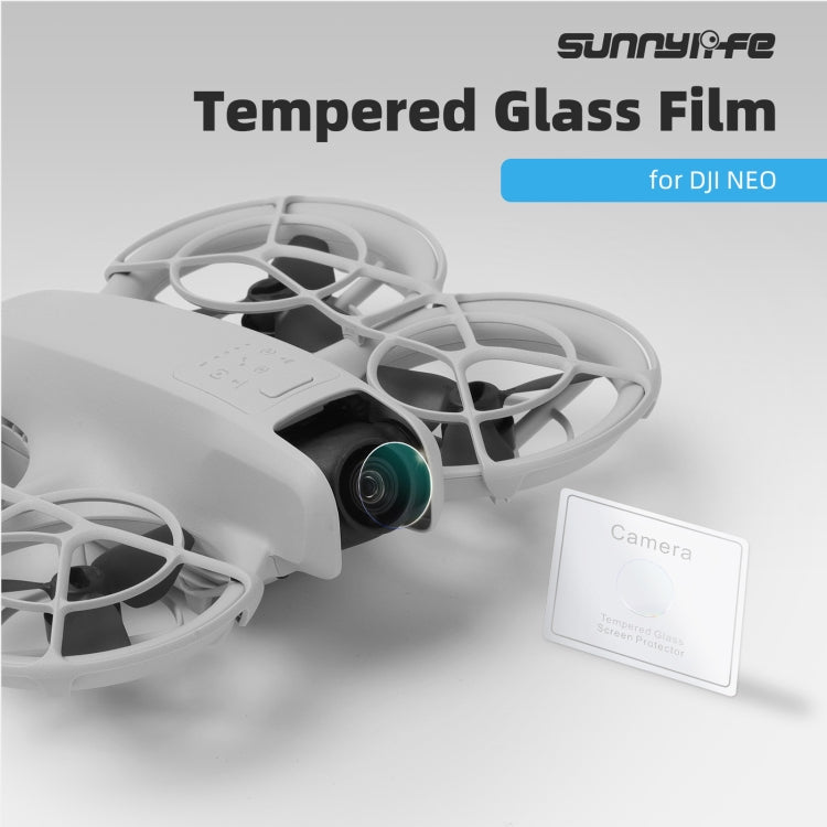 For DJI Neo Sunnylife 2pcs Tempered Glass Drone Lens Film  - Transparent