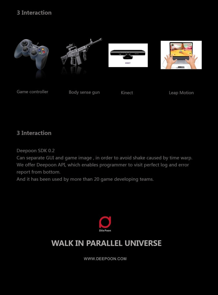 Deepoon E2 75Hz Refresh Rate 1080P AMOLED Screen Virtual Reality PC 3D Video Glasses for Desktop Computer