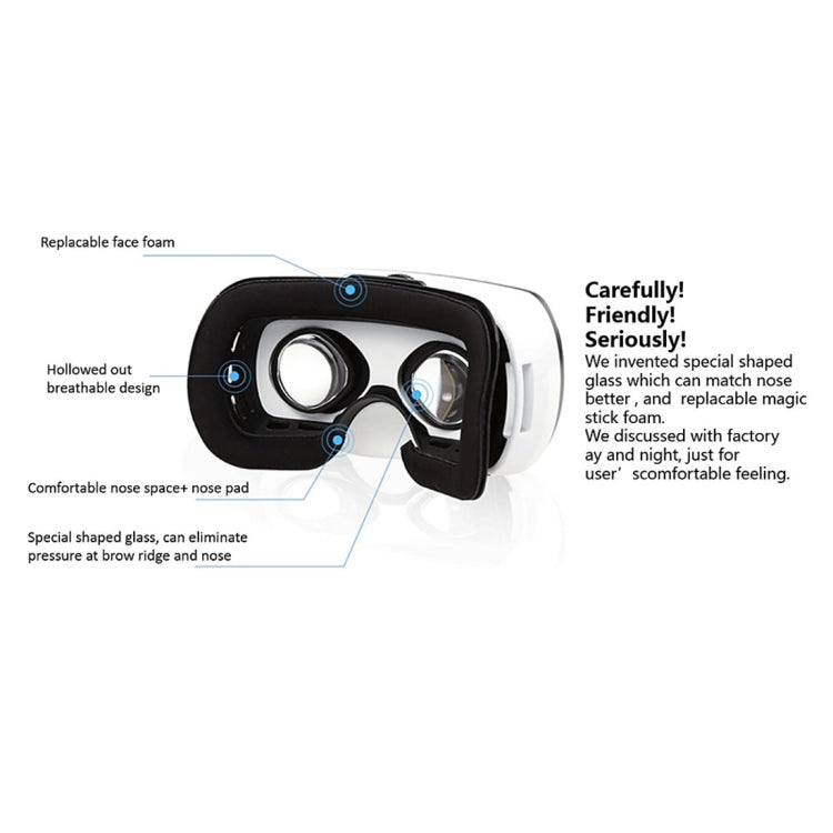 Deepoon V3 Universal Virtual Reality 3D Video Glasses with Bluetooth Remote Controller for 4.7 to 5.7 inch Smartphones