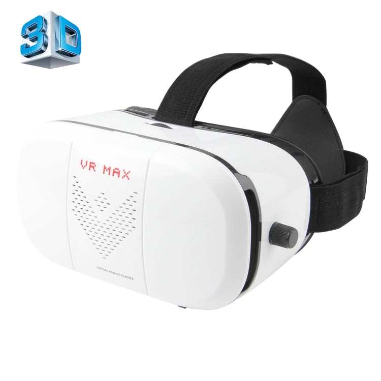 VRMAX Virtual Reality VR Glasses 3D Video Glasses for 4 to 6 inch Smartphones(Maximal Size: 160 * 85 mm) (White)
