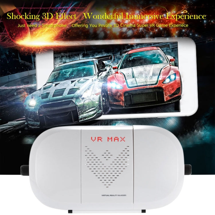 VRMAX Virtual Reality VR Glasses 3D Video Glasses for 4 to 6 inch Smartphones(Maximal Size: 160 * 85 mm) (White)