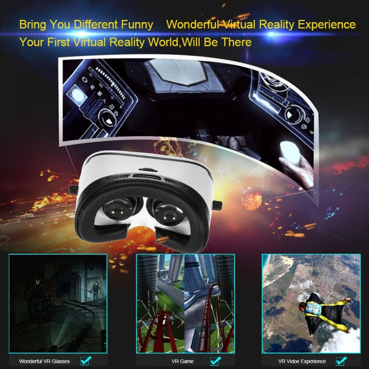 VRMAX Virtual Reality VR Glasses 3D Video Glasses for 4 to 6 inch Smartphones(Maximal Size: 160 * 85 mm) (White)
