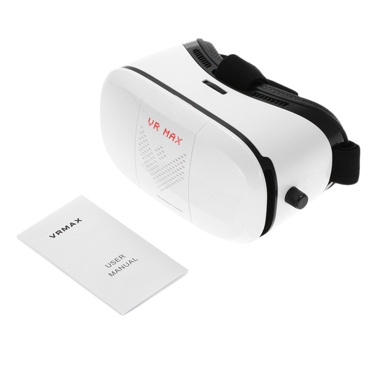 VRMAX Virtual Reality VR Glasses 3D Video Glasses for 4 to 6 inch Smartphones(Maximal Size: 160 * 85 mm) (White)