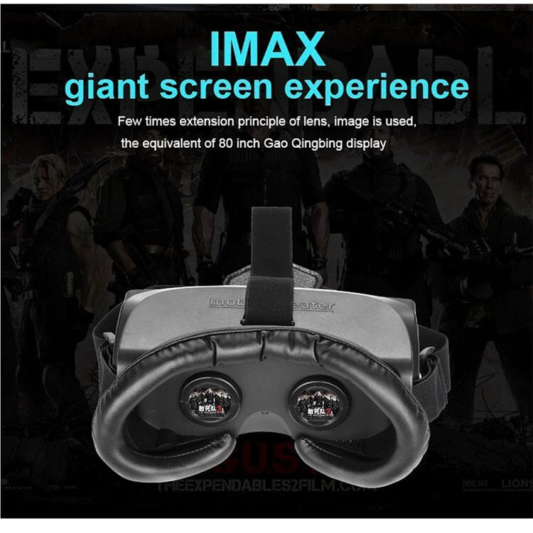 HMD-518 3D Personal Private Mobile Cinema Theater Video Glasses Virtual Reality VR Glasses (Black)