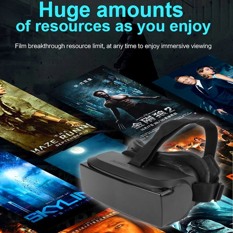 HMD-518 3D Personal Private Mobile Cinema Theater Video Glasses Virtual Reality VR Glasses (Black)