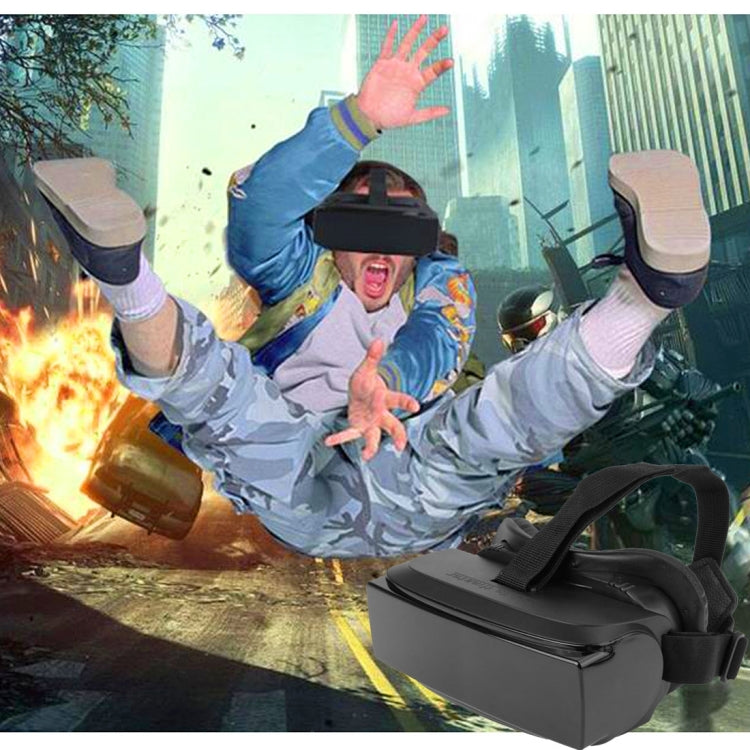 HMD-518 3D Personal Private Mobile Cinema Theater Video Glasses Virtual Reality VR Glasses (Black)