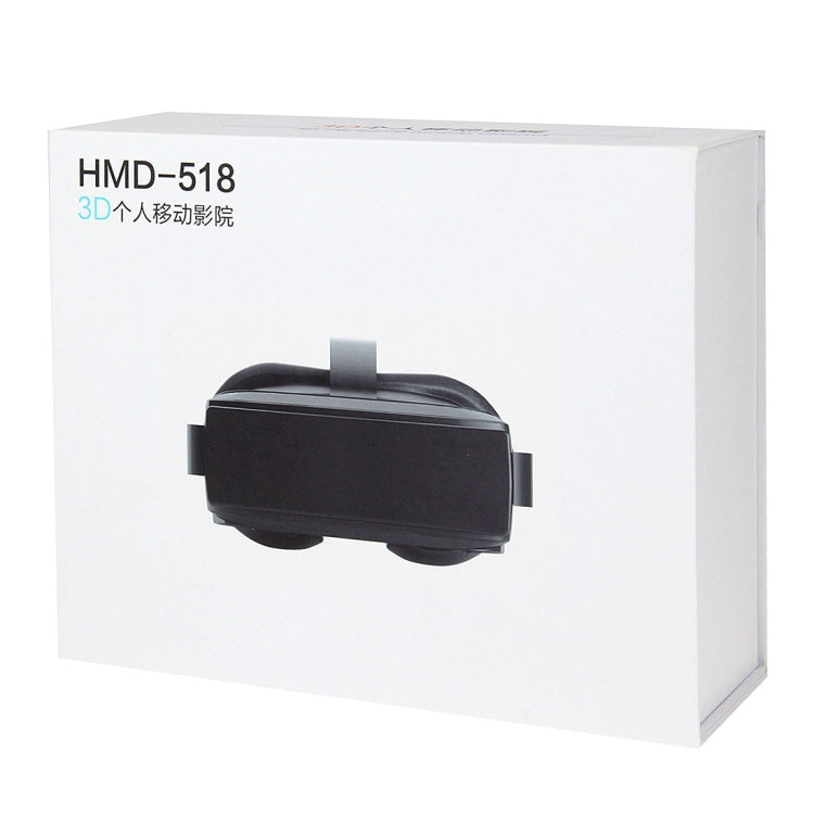 HMD-518 3D Personal Private Mobile Cinema Theater Video Glasses Virtual Reality VR Glasses (Black)